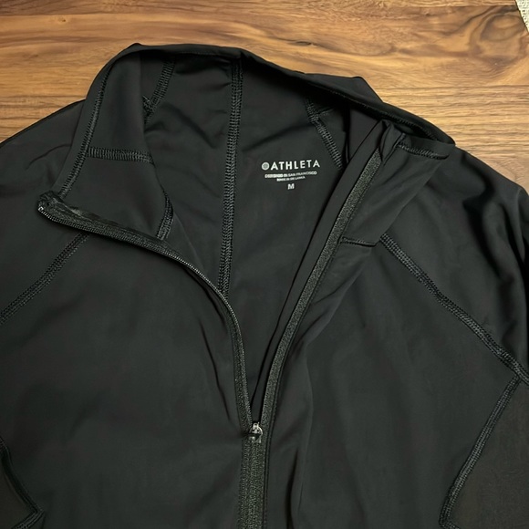 Athleta Eclipse Half Zip Pullover Black Size Medium - Picture 3 of 4